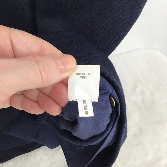 Kay Unger Women’s Shirt Dress Button-Up Career Business Casual Dark Navy Size 10 - Picture 8 of 8